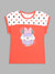 Blue Giraffe Kids Red & White Printed Disney Regular Fit T-Shirt