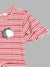 Elle Kids Girls Coral Striped Round Neck Dress