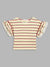 Elle Kids Girls Olive Striped Round Neck TShirt