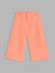 Blue Giraffe Girls Peach Solid Straight Fit Trouser