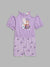 Blue Giraffe Girls Purple Solid Round Neck Playsuit