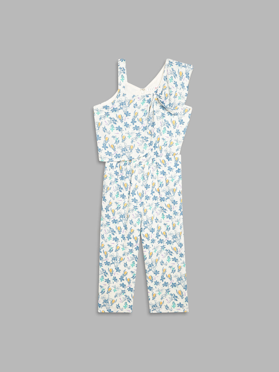 Elle Kids Girls Multi Printed Round Neck Jumpsuit