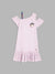 Elle Kids Girls Lilac Solid Round Neck Dress