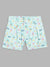 Elle Kids Girls Green Printed Regular Fit Shorts