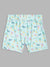 Elle Kids Girls Green Printed Regular Fit Shorts