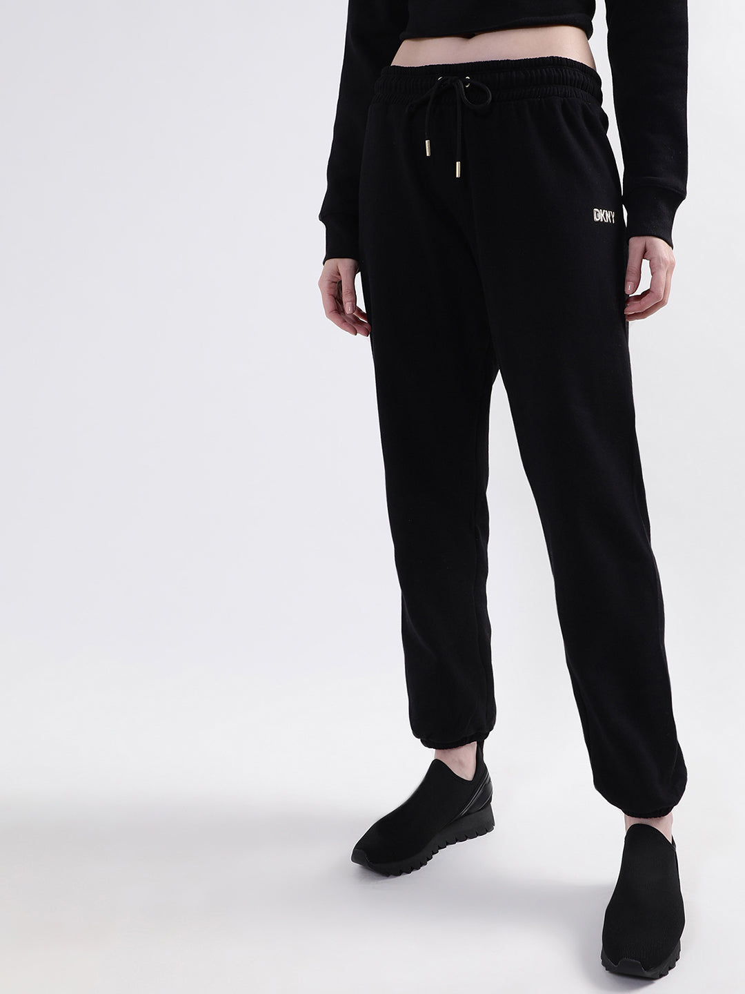 DKNY Women Black Regular Fit Sweatpant