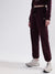 DKNY Women Maroon Solid Regular Fit Sweatpant