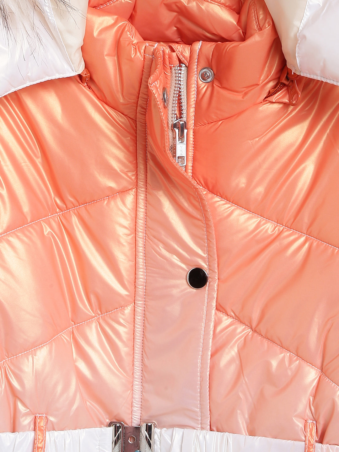 Blue Giraffe Girls Orange Solid Jacket