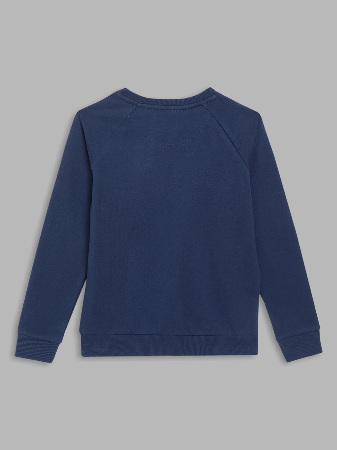 Blue Giraffe Boys Navy Blue Solid Sweatshirt