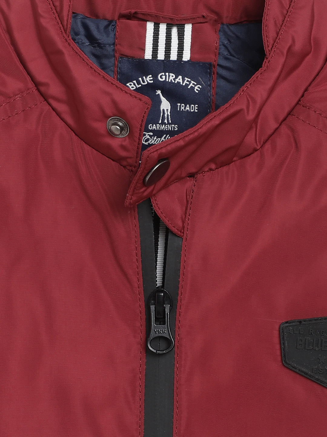 Blue Giraffe Boys Maroon Solid Jacket