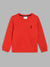 Blue Giraffe Boys Red Solid Sweatshirt