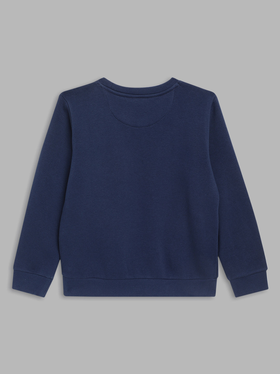 Blue Giraffe Boys Navy Blue Solid Sweatshirt