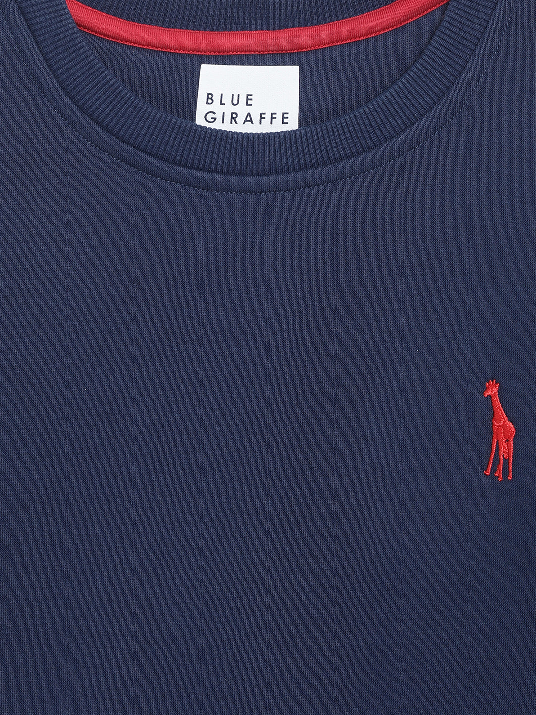 Blue Giraffe Boys Navy Blue Solid Sweatshirt