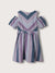 Elle Kids Girls Multi Round Neck Jacquard Dress