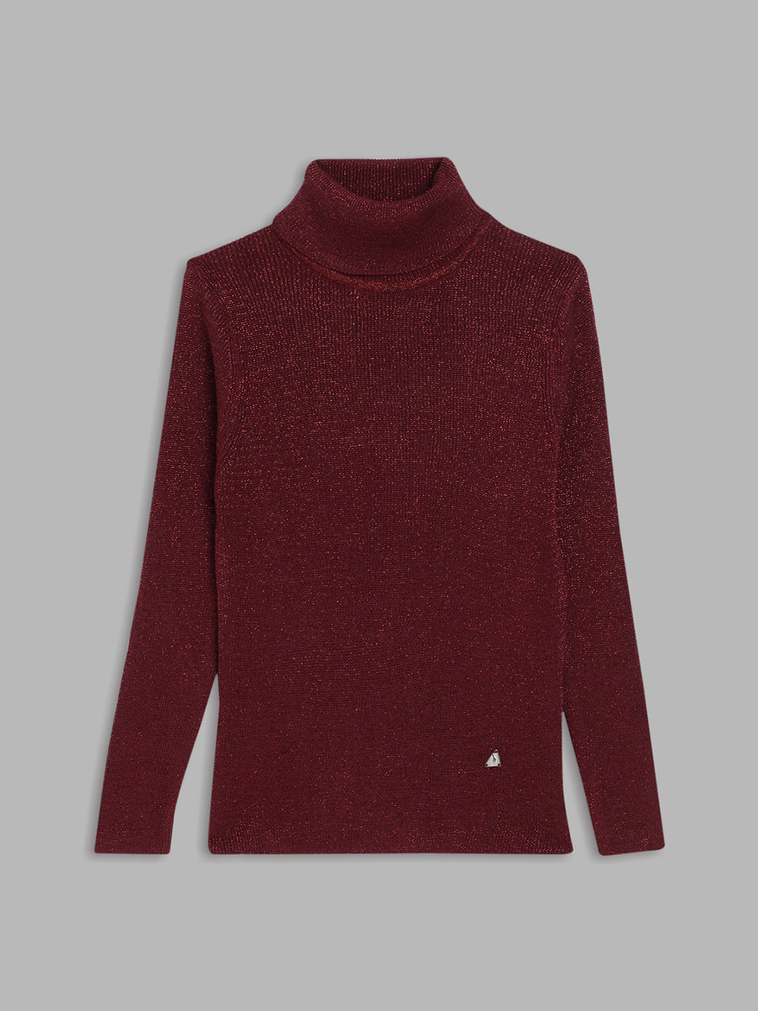 Blue Giraffe Girls Wine Solid Sweater