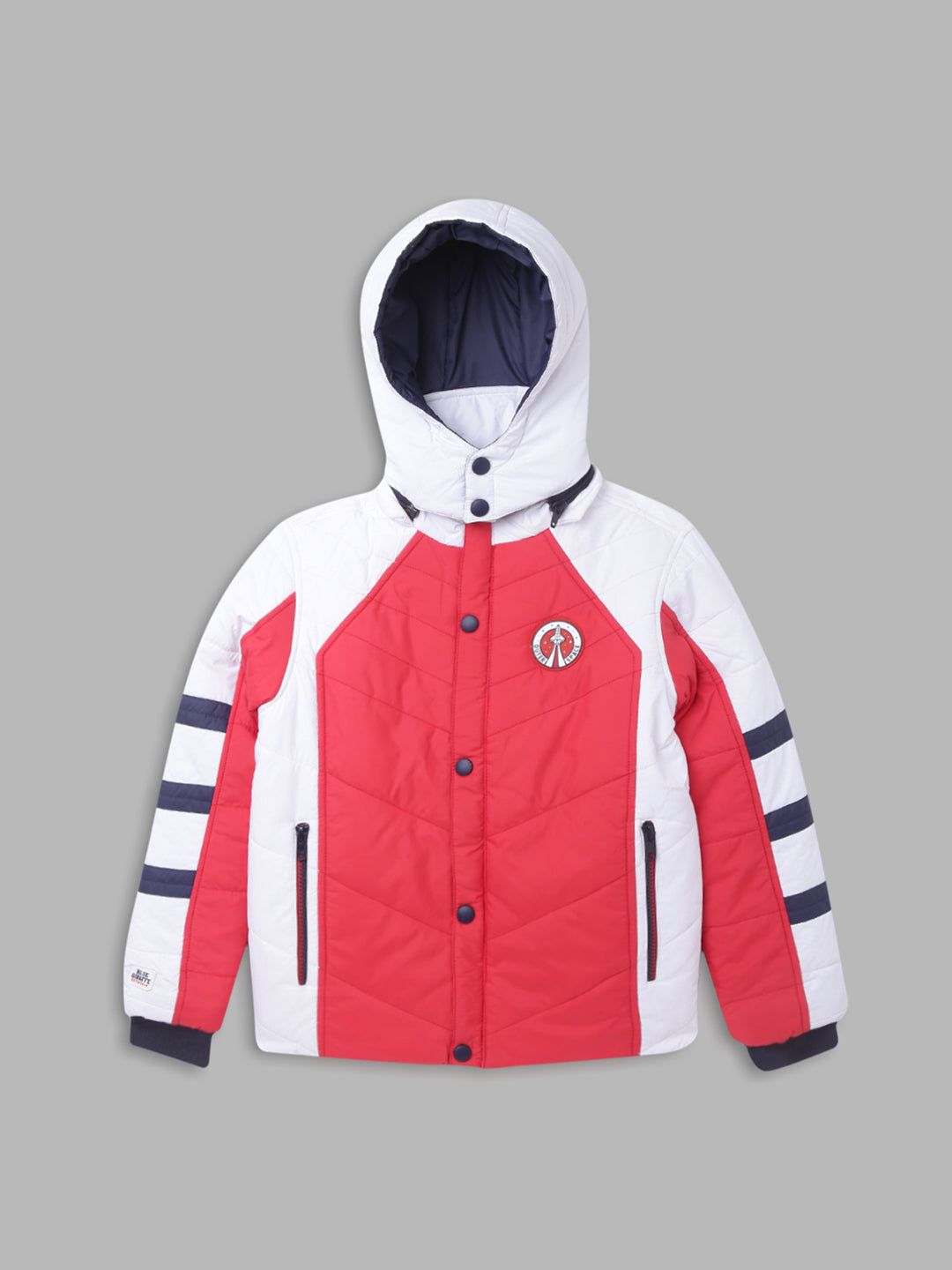 Blue Giraffe Boys Red Solid Jacket