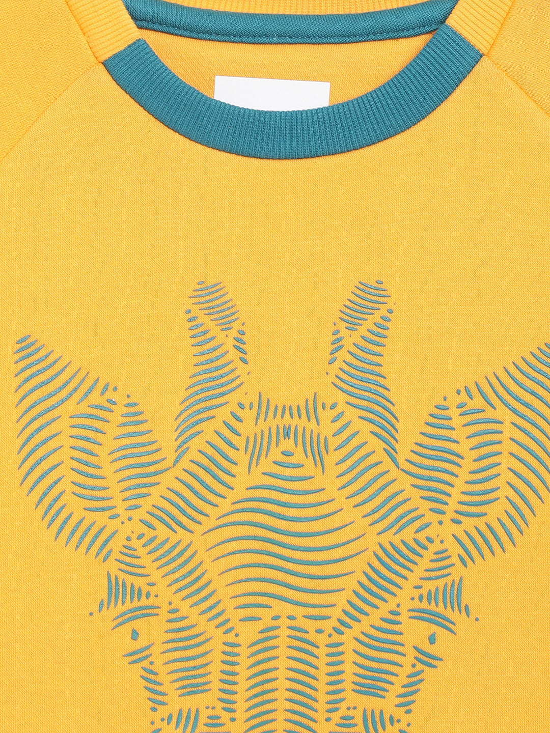 Blue Giraffe Boys Yellow Solid Sweatshirt