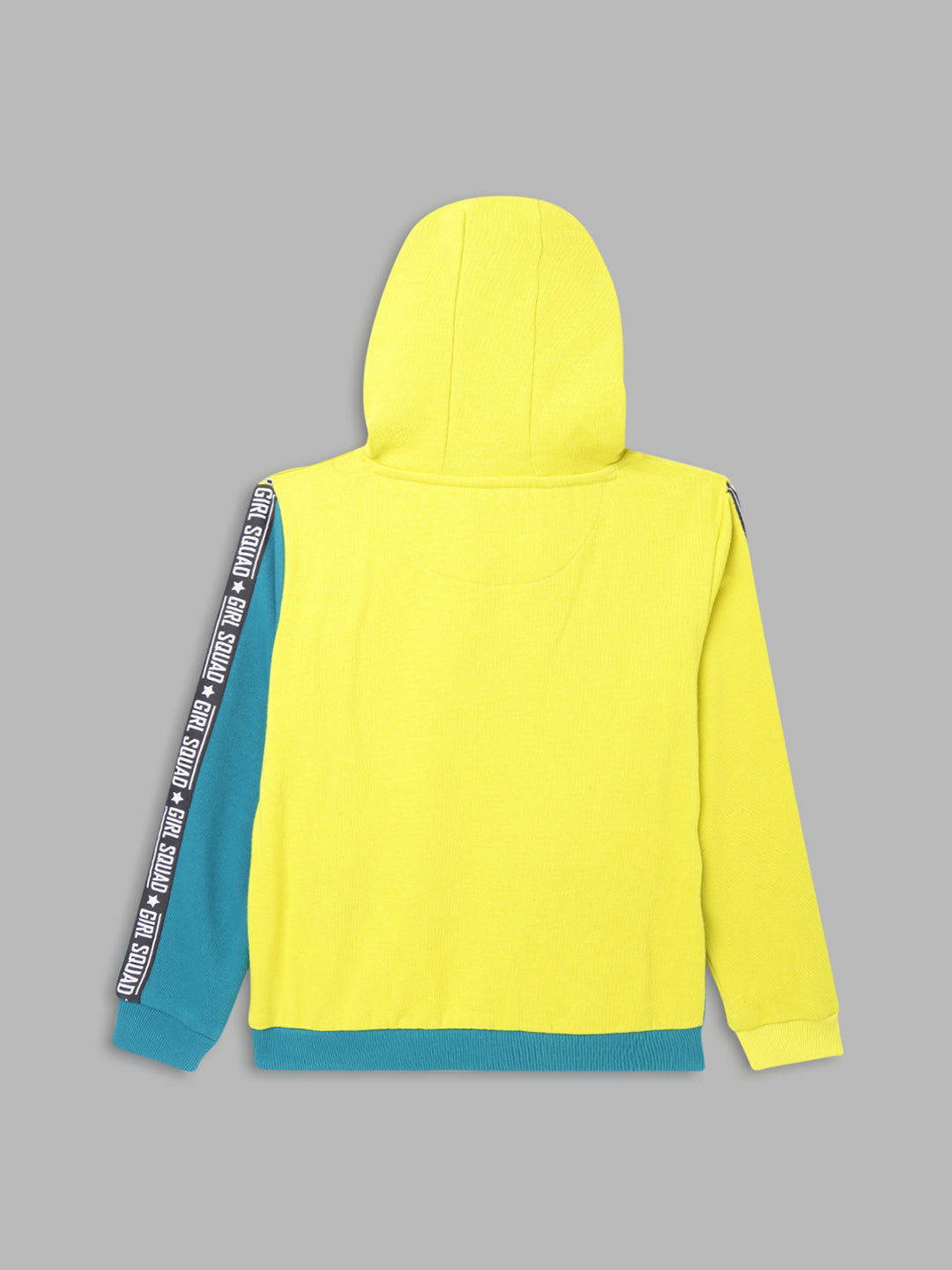 Blue Giraffe Girls Lime Green Colour blocked Sweatshirt