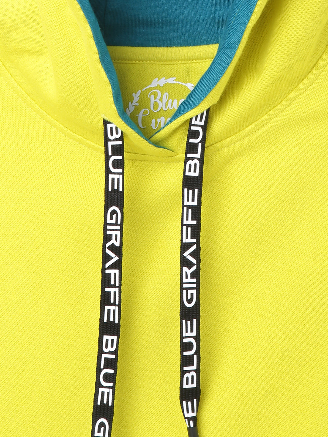 Blue Giraffe Girls Lime Green Colour blocked Sweatshirt