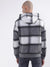 Antony Morato Men Grey Checked Hooded Sweatshirt