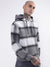 Antony Morato Men Grey Checked Hooded Sweatshirt