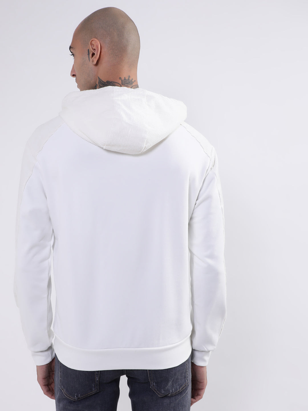 Antony Morato Men Cream-Coloured Hooded Sweatshirt