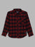 Blue Giraffe Boys Red Checked Shirt