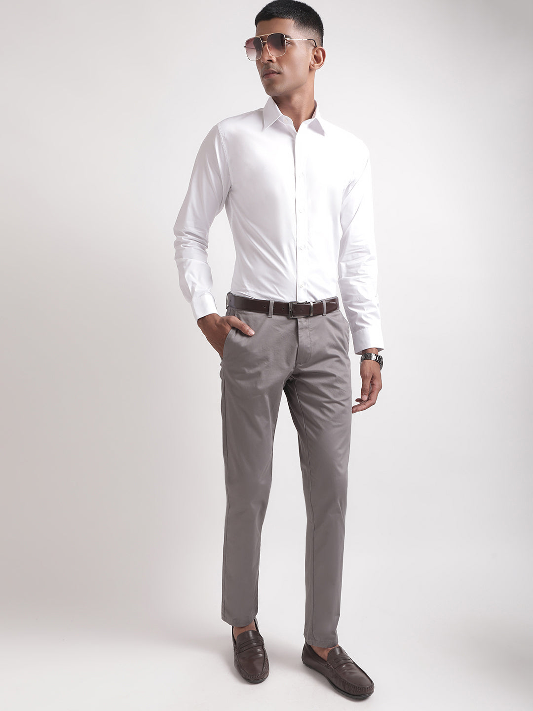 Matinique White Slim Fit Shirt