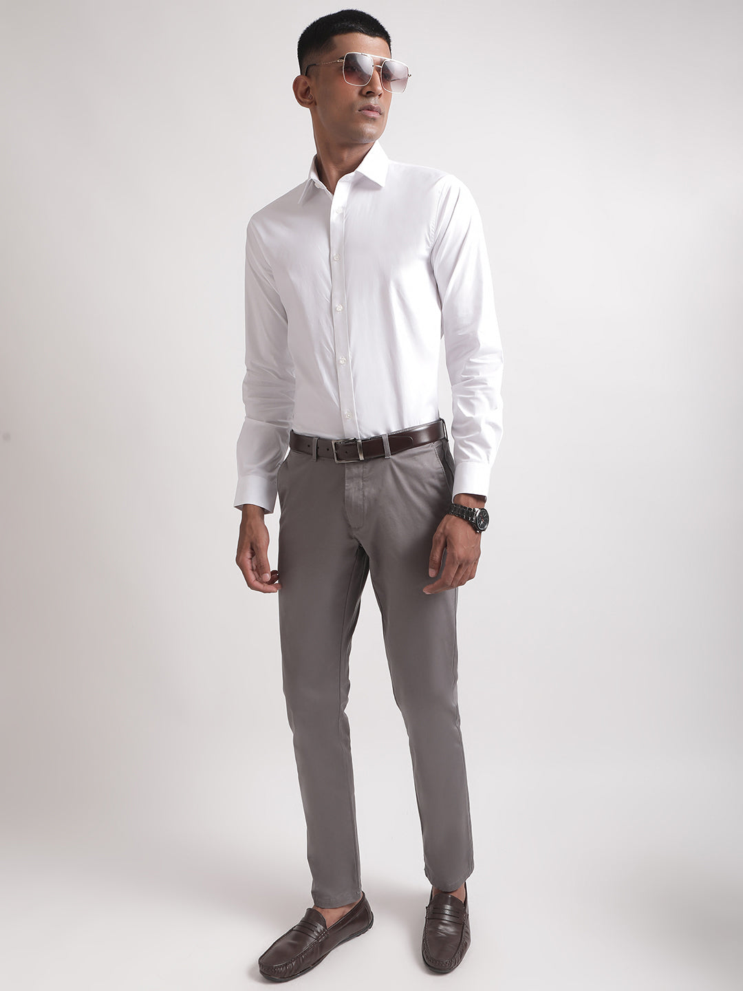 Matinique White Slim Fit Shirt