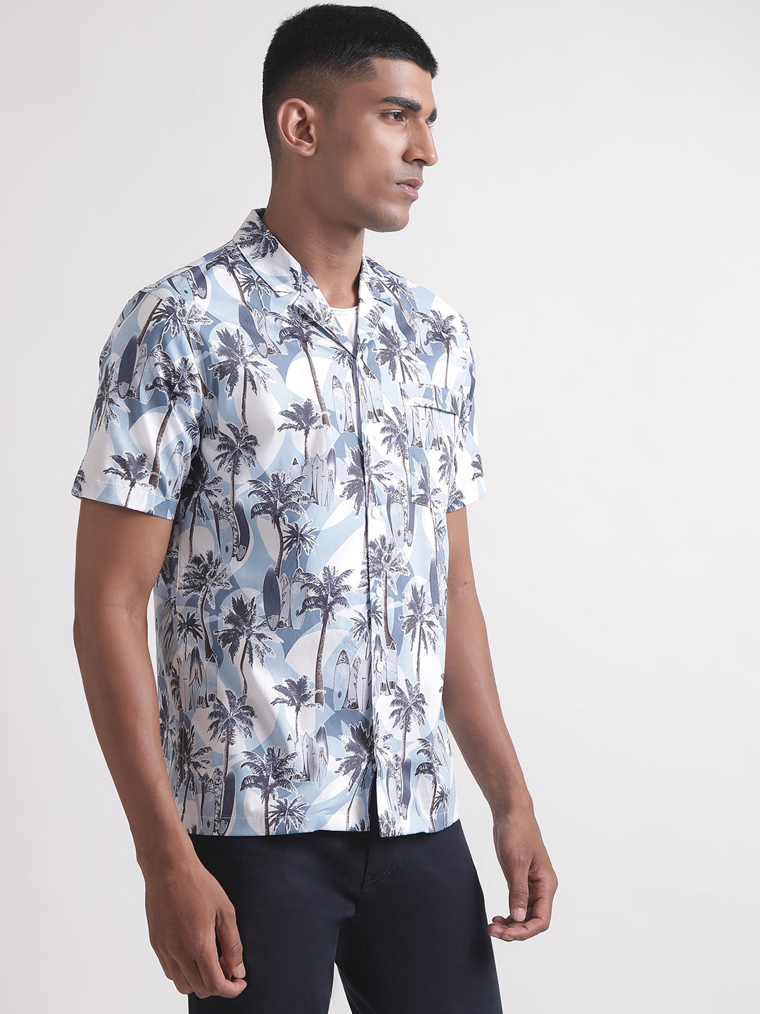 Shop Matinique Blue Printed Regular Fit Shirt Online – Iconic India