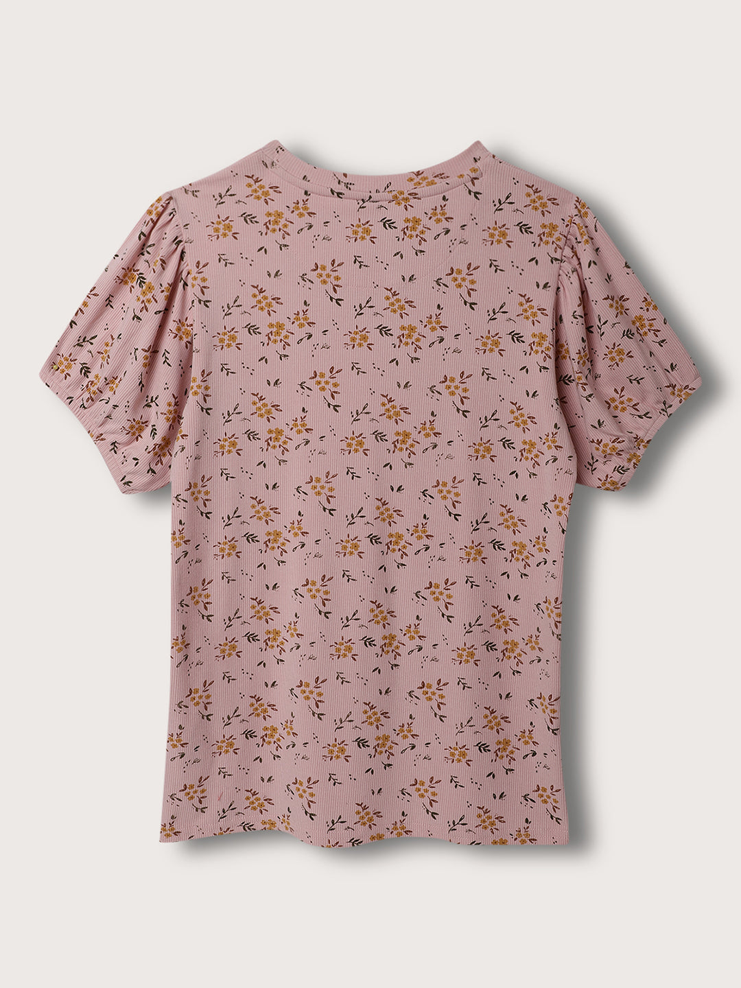 Blue Giraffe Girls Pink Round Neck Printed Top