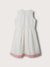 Blue Giraffe Girls White Solid Round Neck Dress