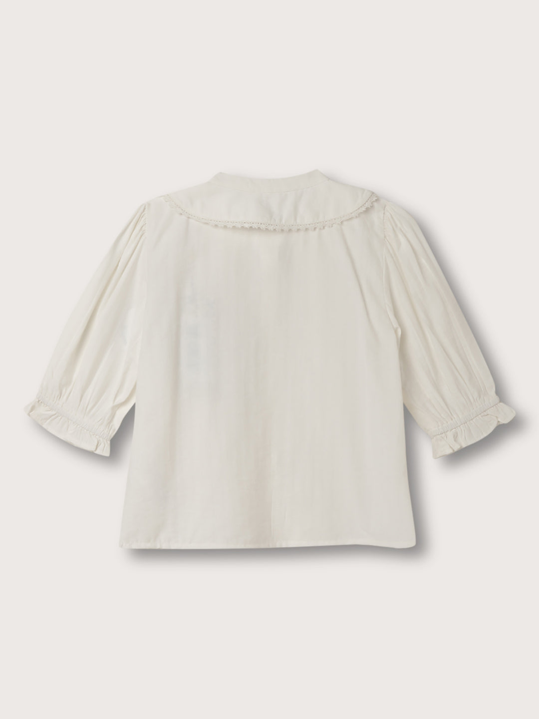 Elle Kids Girls White Solid Collar Top