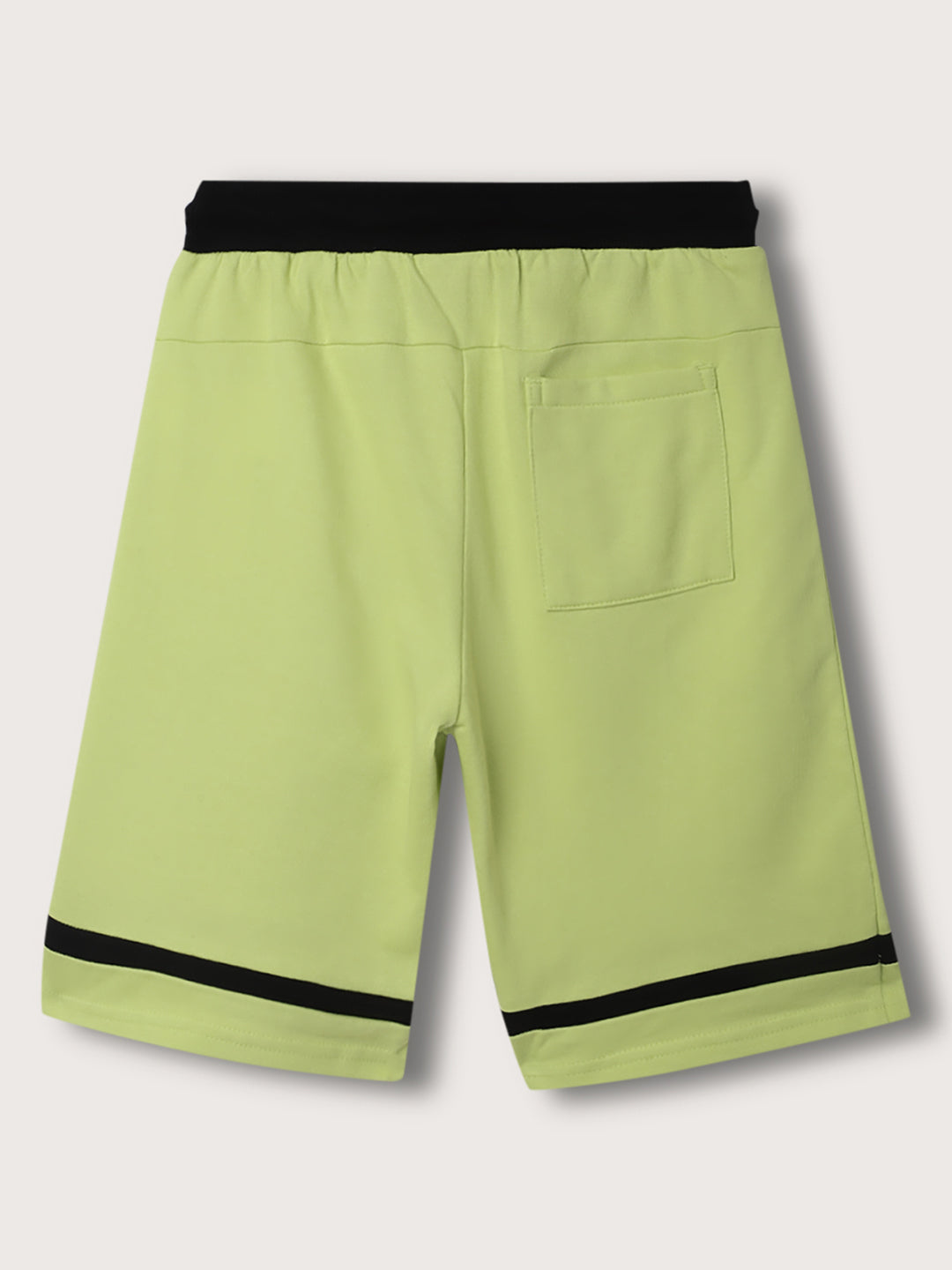 Blue Giraffe Boys Green Solid Regular Fit Shorts