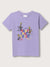 Blue Giraffe Kids Lavender Fashion Printed Regular Fit T-Shirt