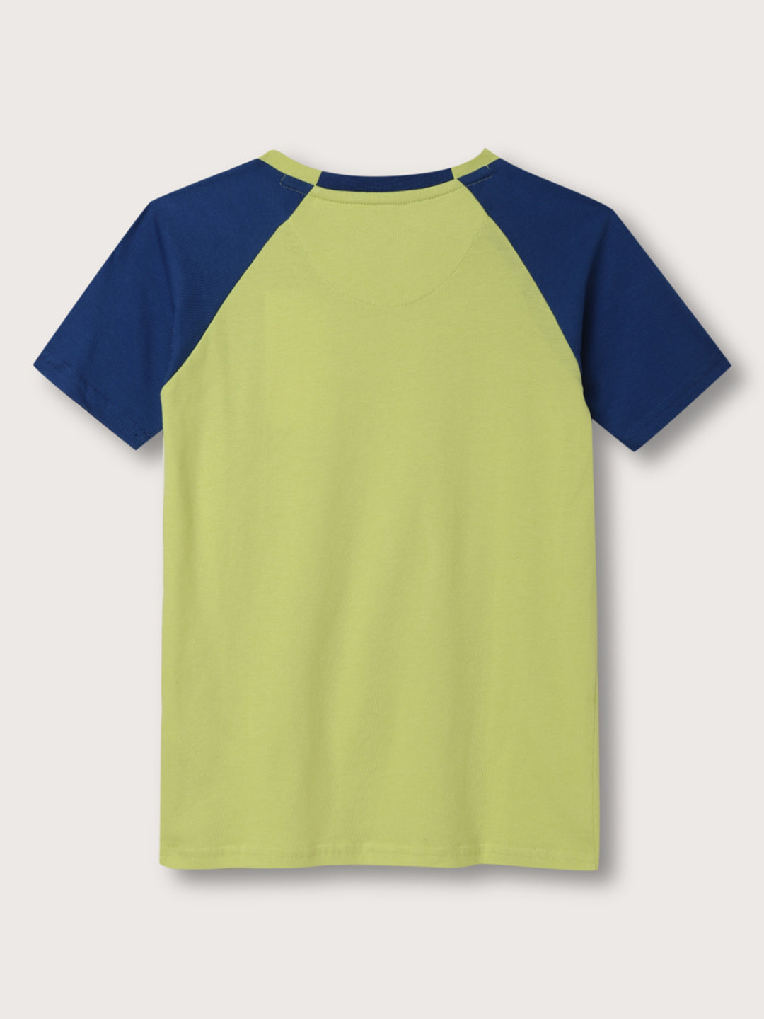 Blue Giraffe Boys Lime Green Round Neck Solid TShirt