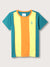 Blue Giraffe Boys Multi Striped Round Neck TShirt