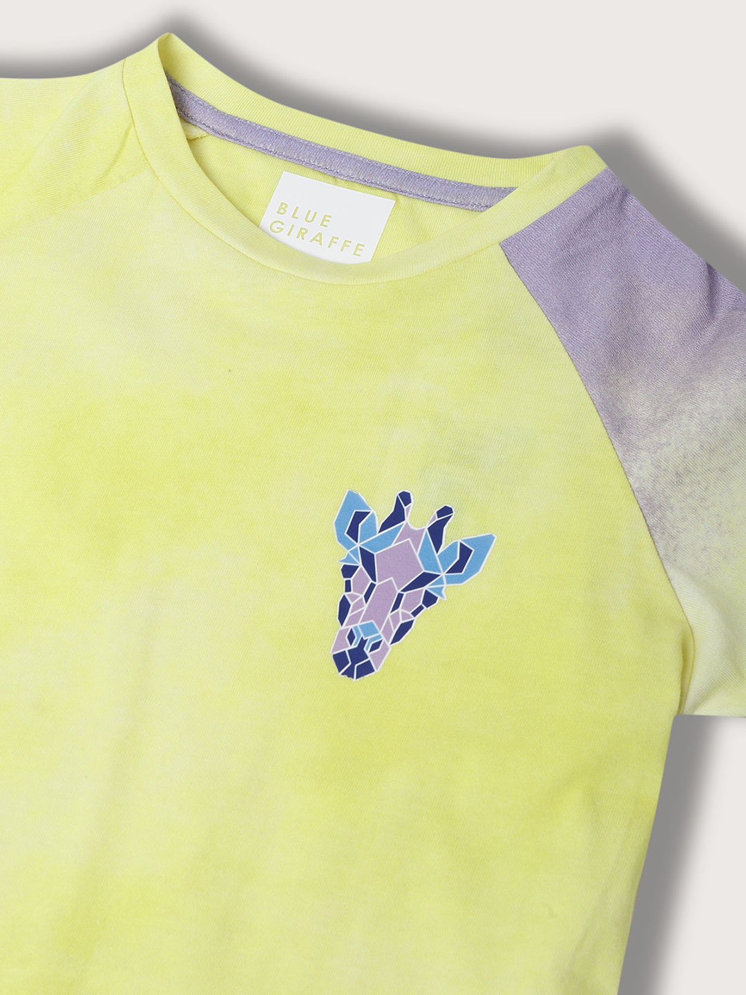 Blue Giraffe Kids Lime & Lavender Fashion Printed Regular Fit T-Shirt