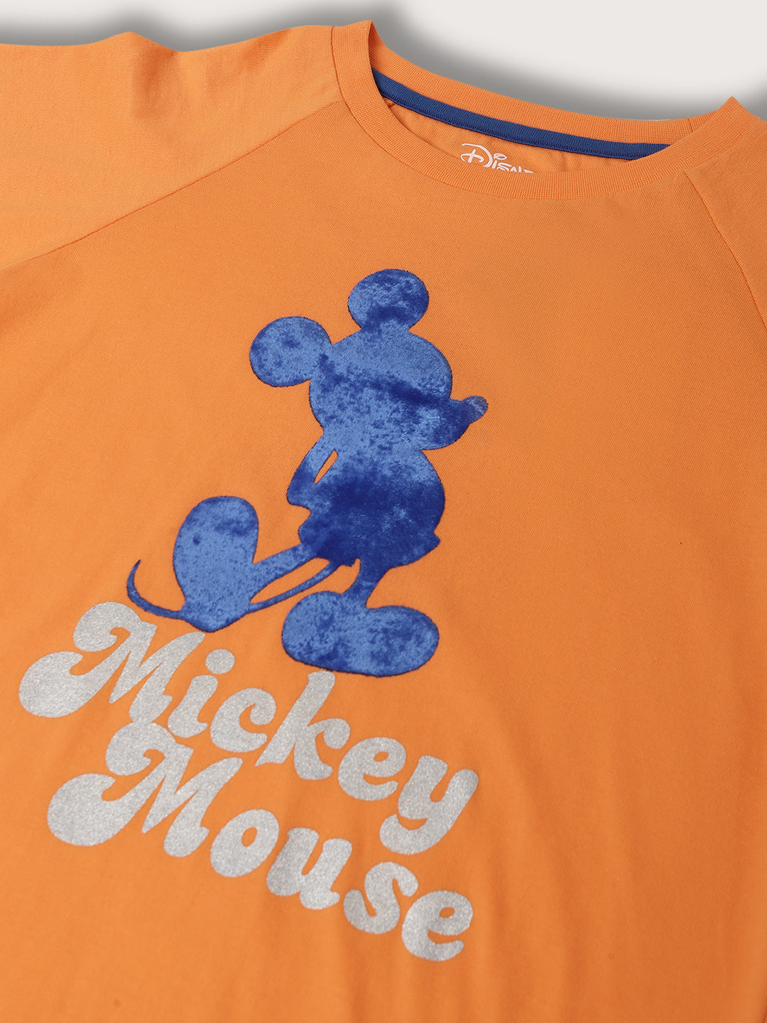 Blue Giraffe Boys Orange Solid Round Neck TShirt