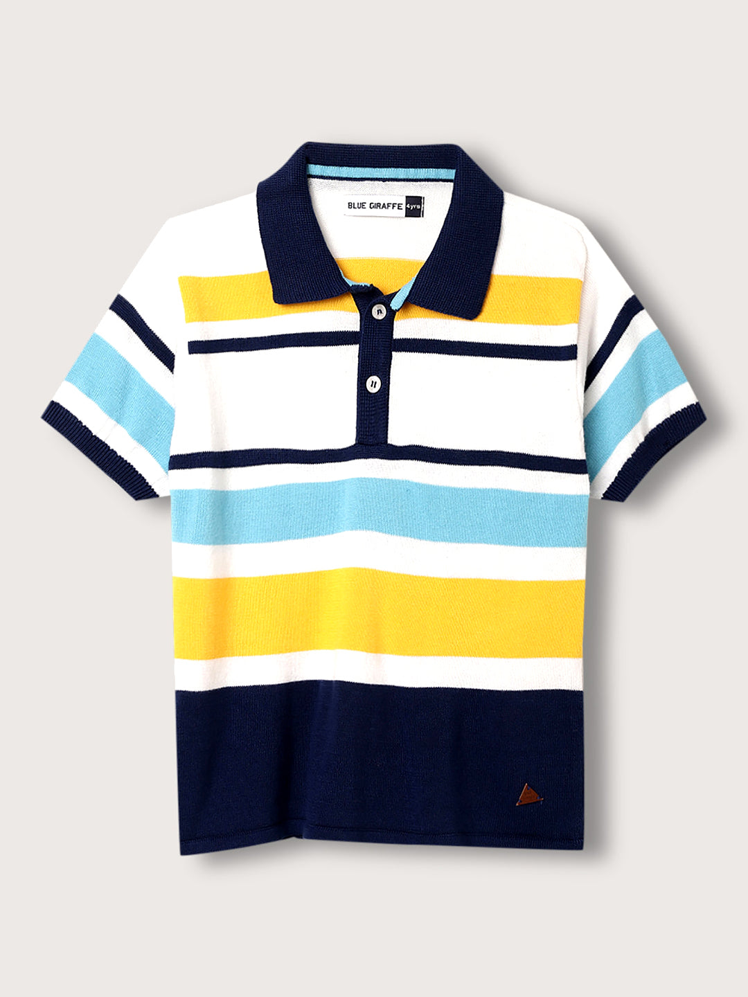 Blue Giraffe Boys Multi Polo Striped TShirt