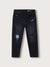 Blue Giraffe Boys Mid Blue Solid Carrot Fit Jeans