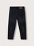 Blue Giraffe Boys Mid Blue Solid Carrot Fit Jeans