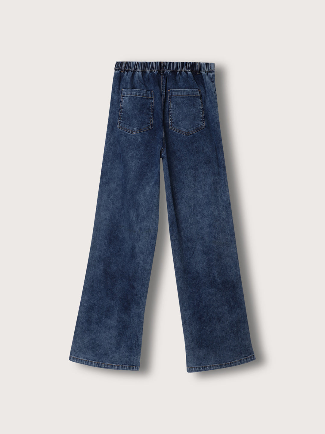 Blue Giraffe Girls Mid Blue Washed Regular Fit Jeans