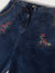 Blue Giraffe Girls Mid Blue Washed Regular Fit Jeans