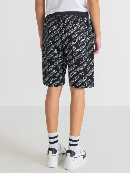 Antony Morato Men Typography Printed Cotton Shorts