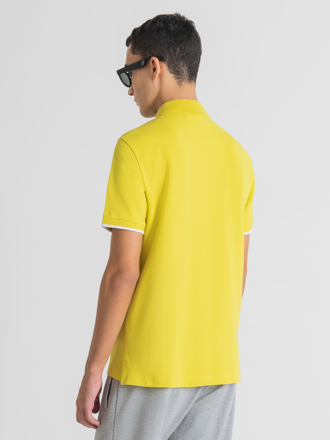 Antony Morato Yellow Slim Fit Polo T-Shirt