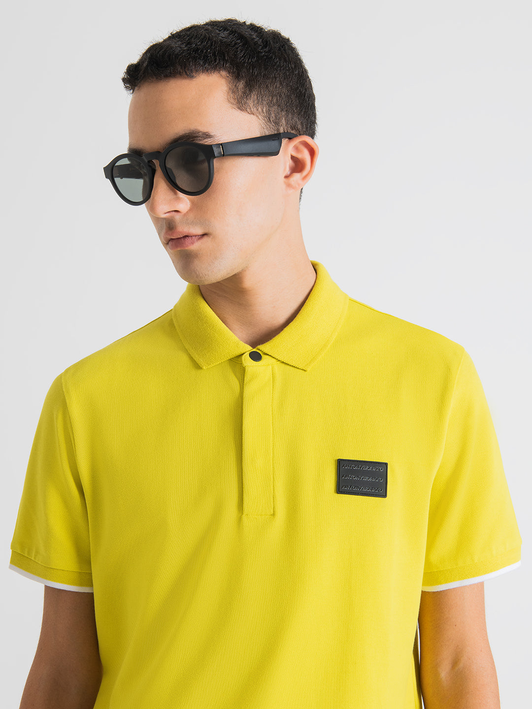 Antony Morato Yellow Slim Fit Polo T-Shirt