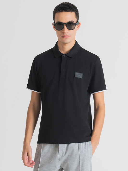 Antony Morato Black Slim Fit Polo T-Shirt