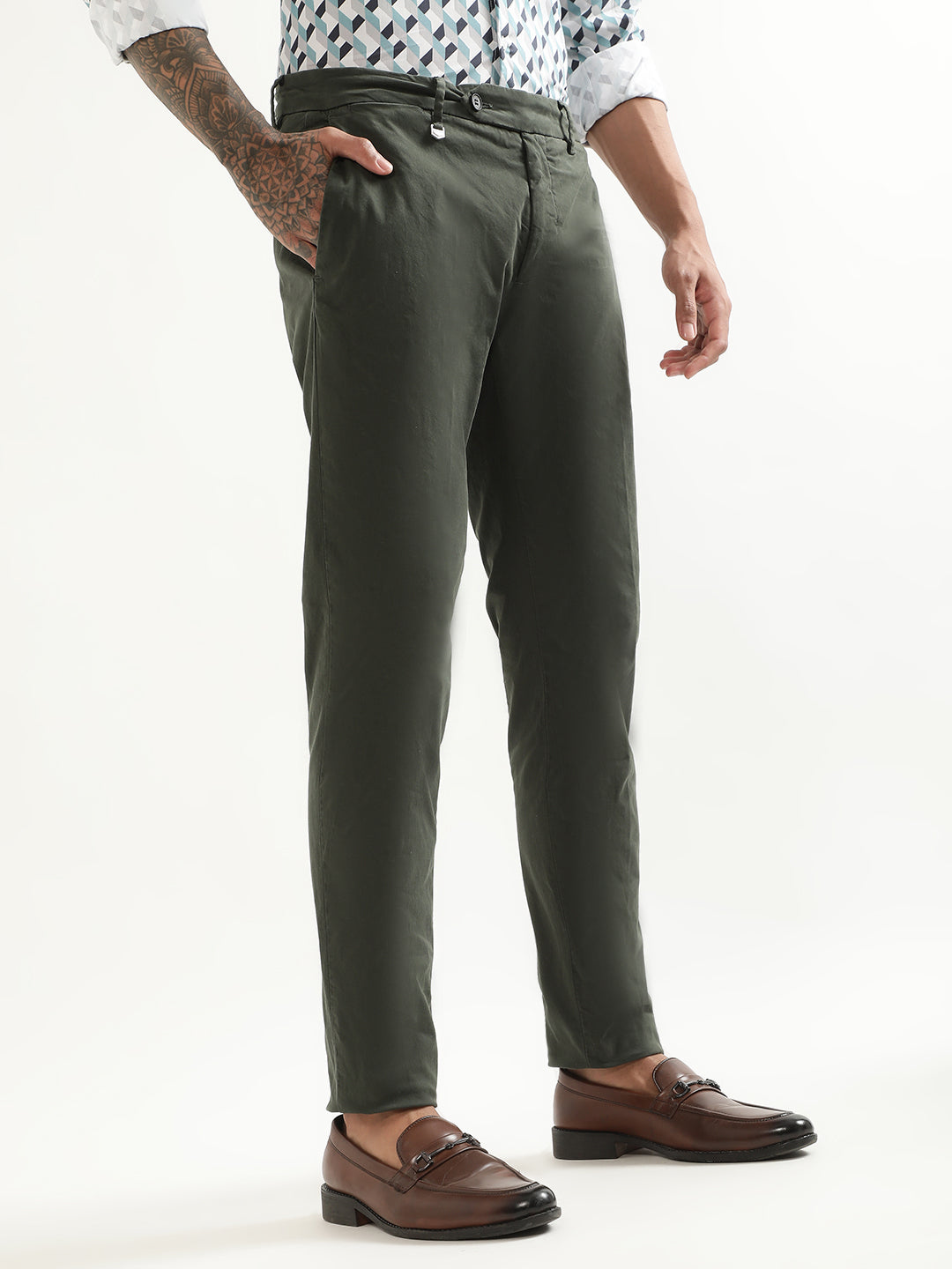 Fixed Waist Skinny Chino Trouser | boohoo FI