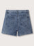 Blue Giraffe Girls Blue Washed Regular Fit Shorts